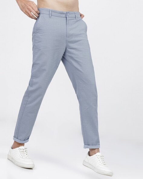 Buy Men Khaki Solid Slim Fit Casual Trousers Online  663556  Peter England