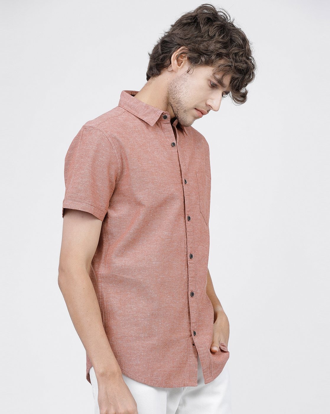 Rust pink shirt on sale mens