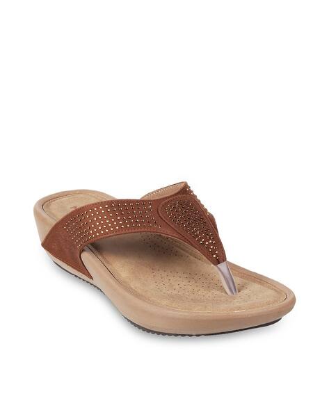 Buy Copper Heeled Sandals for Women by Mochi Online | Ajio.com