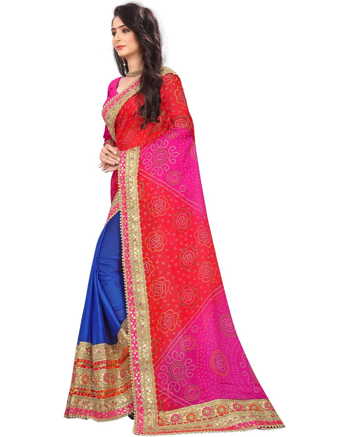 Buy multi Sarees for Women by JAANVI Online