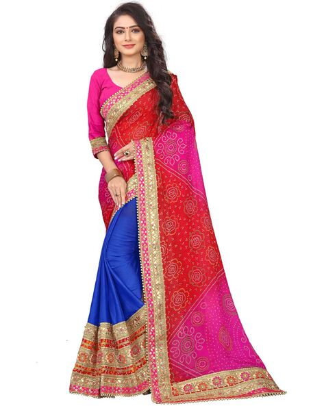 Buy multi Sarees for Women by JAANVI Online