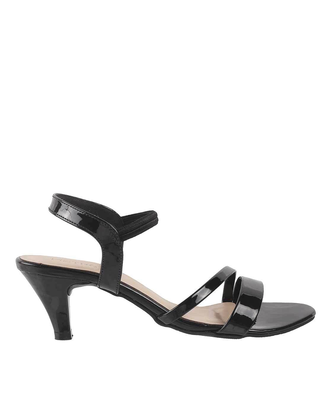 Amazon.com | Hot Point Women's Chunky Chunk Low Heel Pump Ankle Strap  Sandals Black Straps 7 | Heeled Sandals