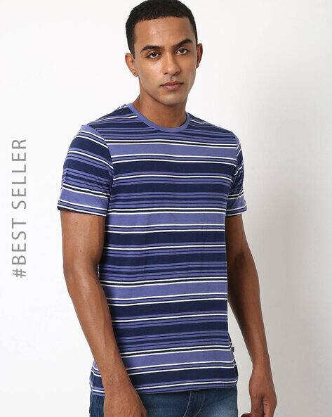 Striped Slim Fit Crew-Neck T-shirt