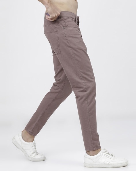 Buy SIN Coffee Mens Slim Fit Casual Trousers  Shoppers Stop