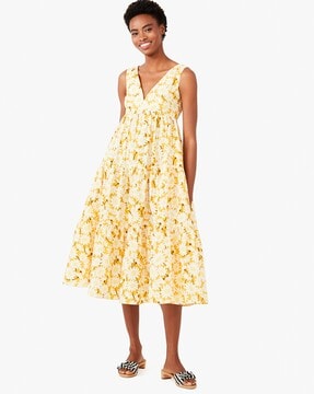 Kate spade yellow eyelet dress best sale