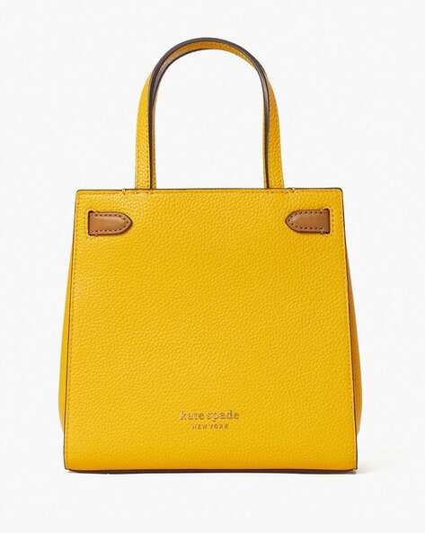 Pu Leather Plain Ladies Yellow Handbag, 600 Gm, Size: 14 X 10 Inch at Rs  300/piece in Contai