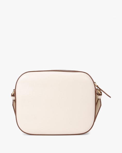 Buy Stella Mccartney Logo Print Mini Camera Sling Bag with Detachable Strap, Beige Color Women