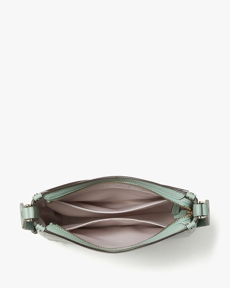 Buy KATE SPADE Roulette Pebbled Messenger Bag | Green Color Women