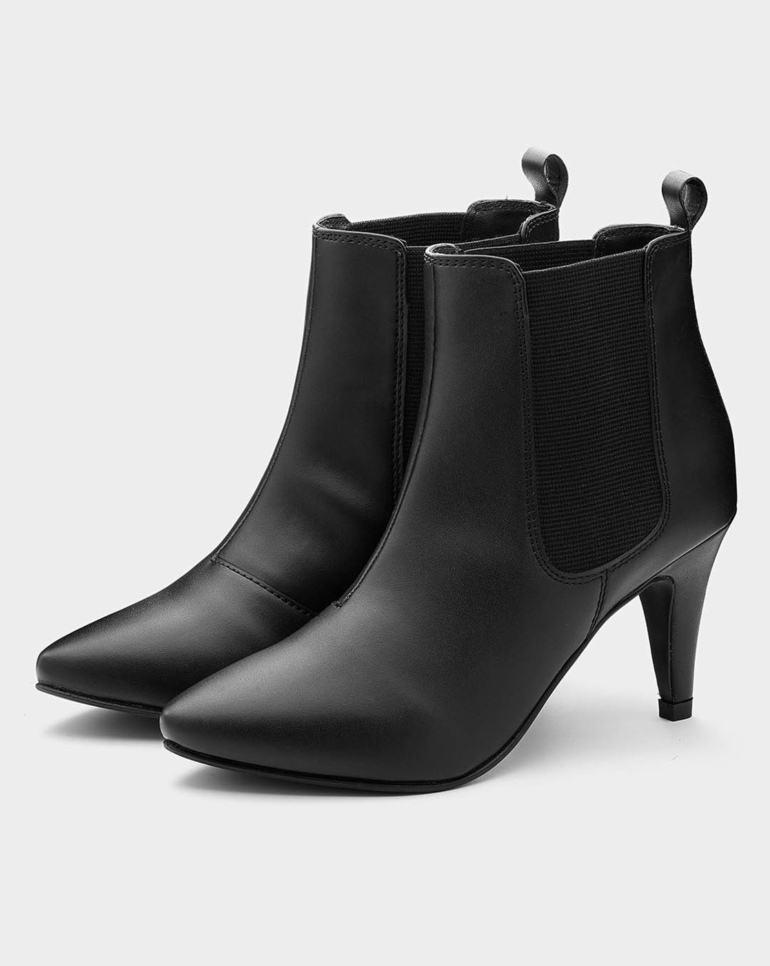 Display more than 113 black heeled boots super hot