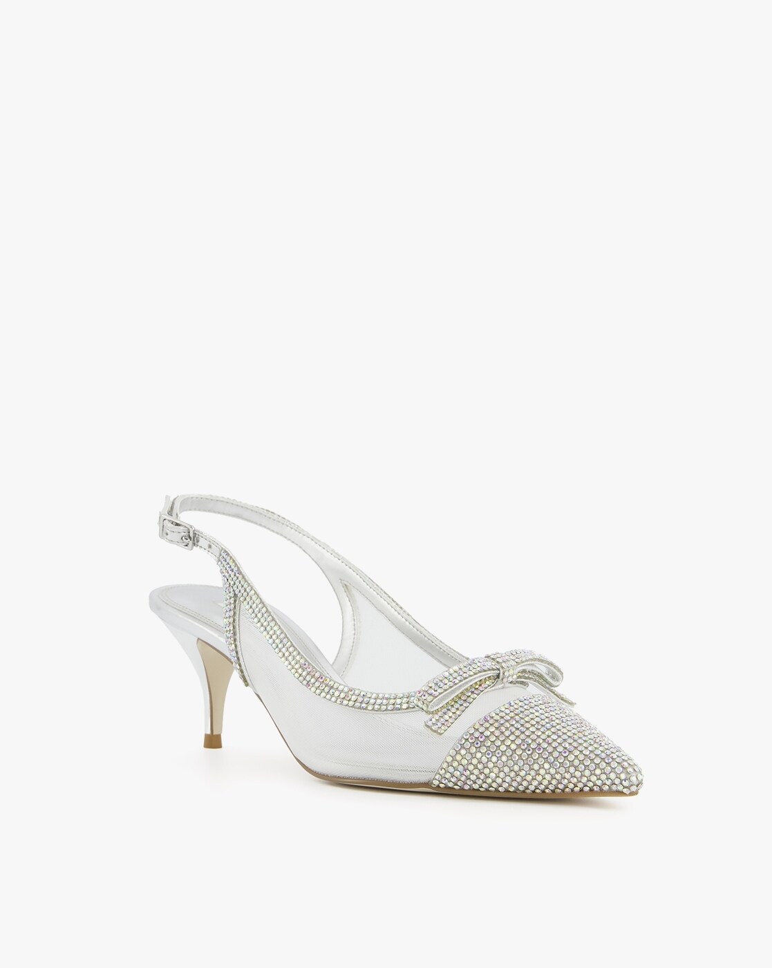 Buy Silver Darlene Kitten Heels by Vanilla Moon Online at Aza Fashions.
