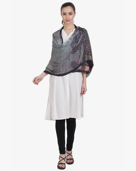 Maze Shawl with Stripes Price in India