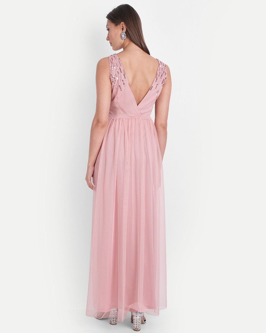 Hot Pink Strapless Ball Gown with Pockets – Dreamdressy