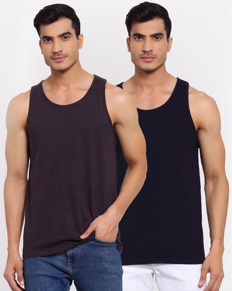 Buy Grey & Navy Vests for Men by Clothing Culture Online