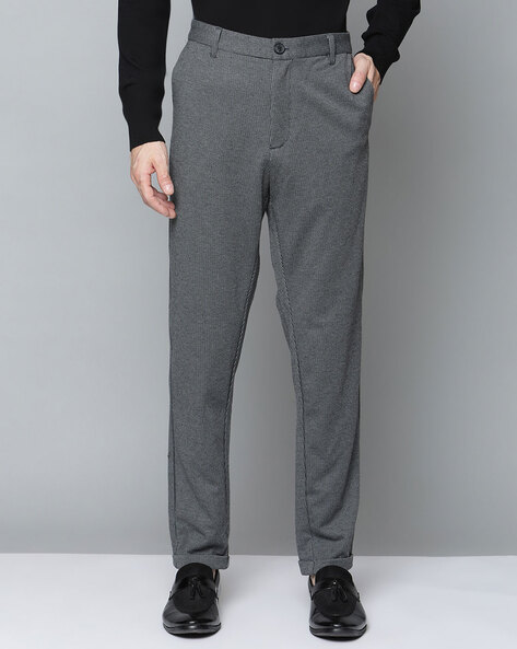Buy Van Heusen Men Textured Slim Fit Formal Trousers - Trousers for Men  23582538 | Myntra