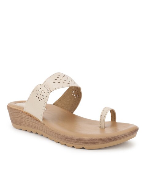 Buy Peach Flat Sandals for Women by SHEZONE Online | Ajio.com