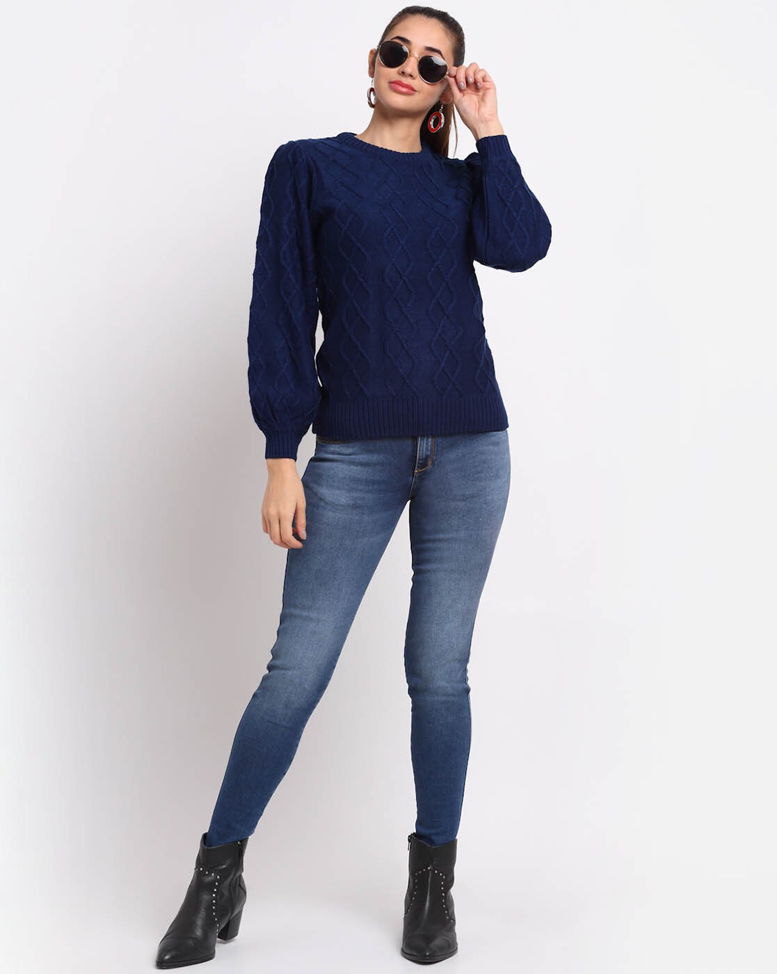 Buy Blue Sweaters & Cardigans for Women by CLUB YORK Online | Ajio.com