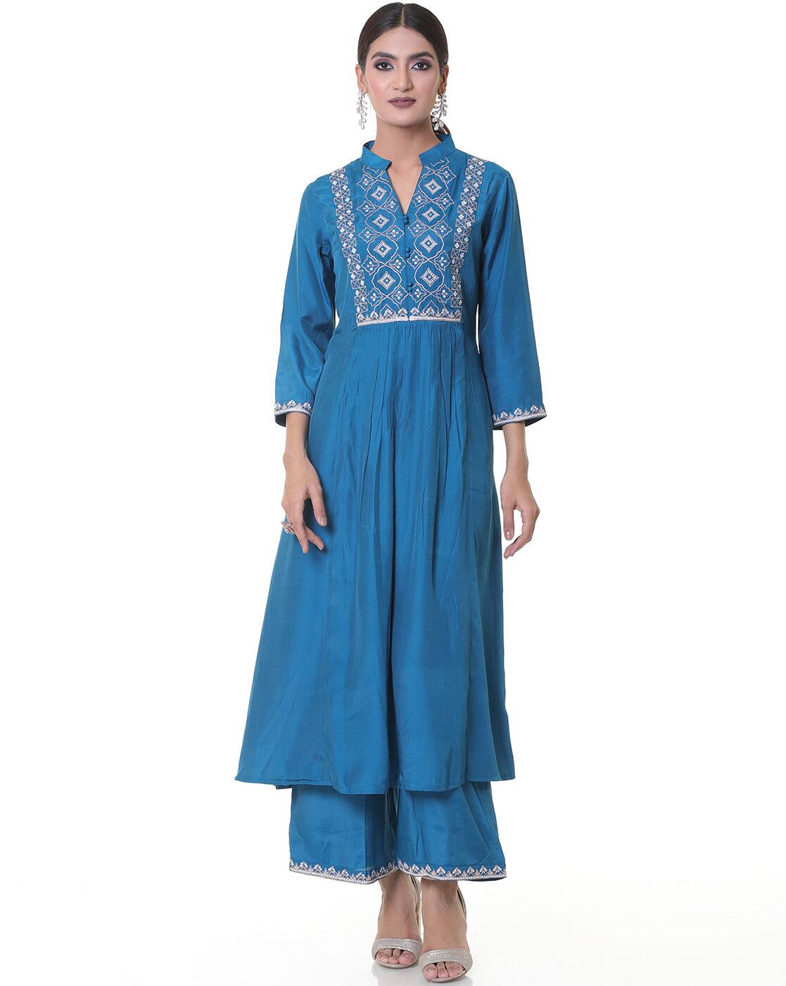 Buy Blue Kurta Suit Sets for Women by HEEPOSH Online | Ajio.com