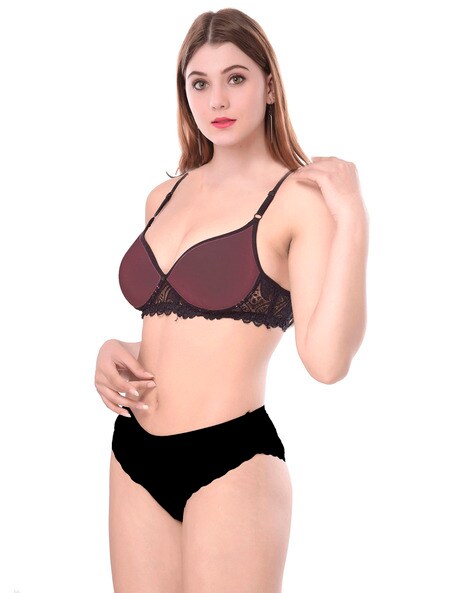 Buy Maroon Lingerie Sets for Women by CUP'S-IN Online