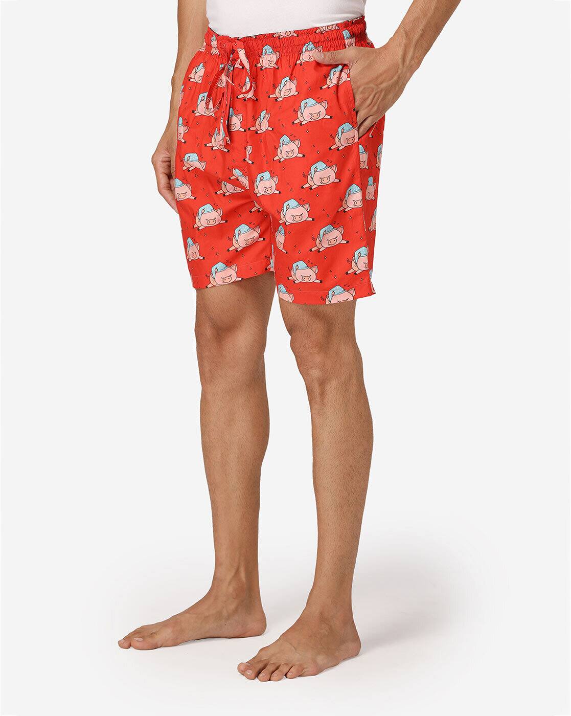 Buy Red Shorts for Men by Fluffalump 