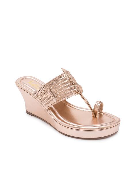 Buy Rose Gold Flat Sandals for Women by Holii Online | Ajio.com