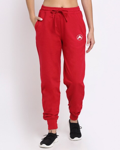 champion track pants red