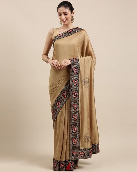 Buy Yellow Sarees for Women by Manu Designer Online | Ajio.com