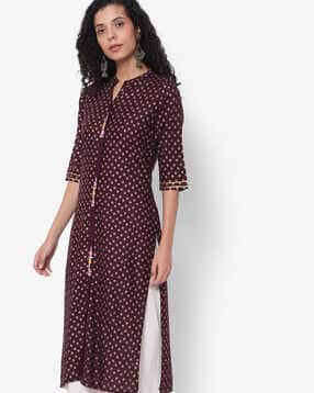 diya trends Geometric Print Straight Kurta-picture-11
