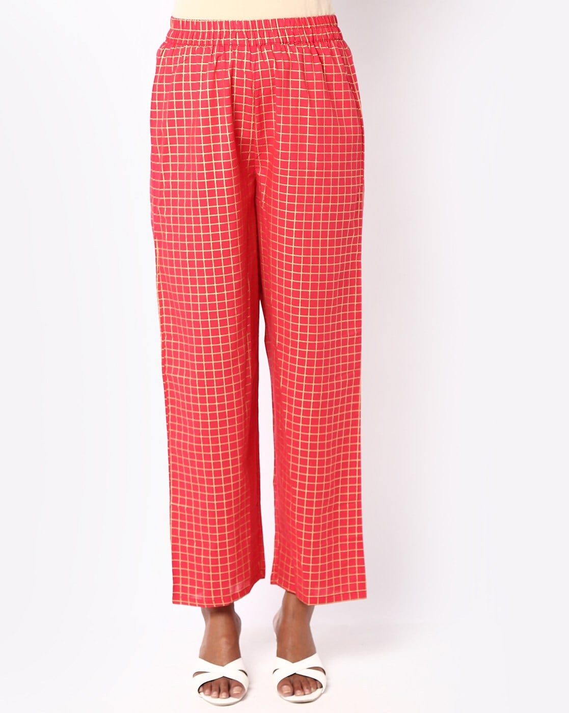 Pascale Pants - Red Oak Red Wool Flare Pant - Ulla Johnson