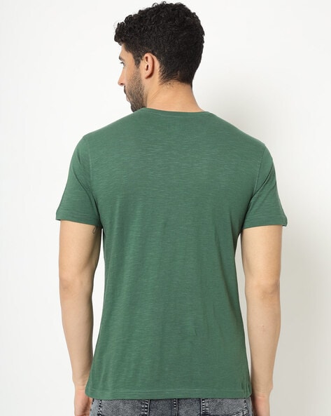 Green crew neck t 2025 shirt