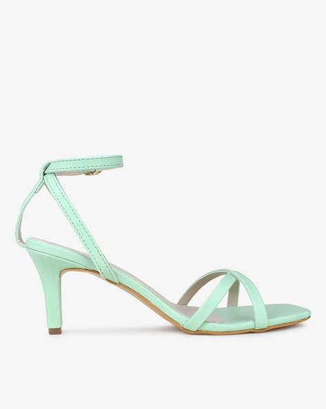 Mint green strappy heels new arrivals