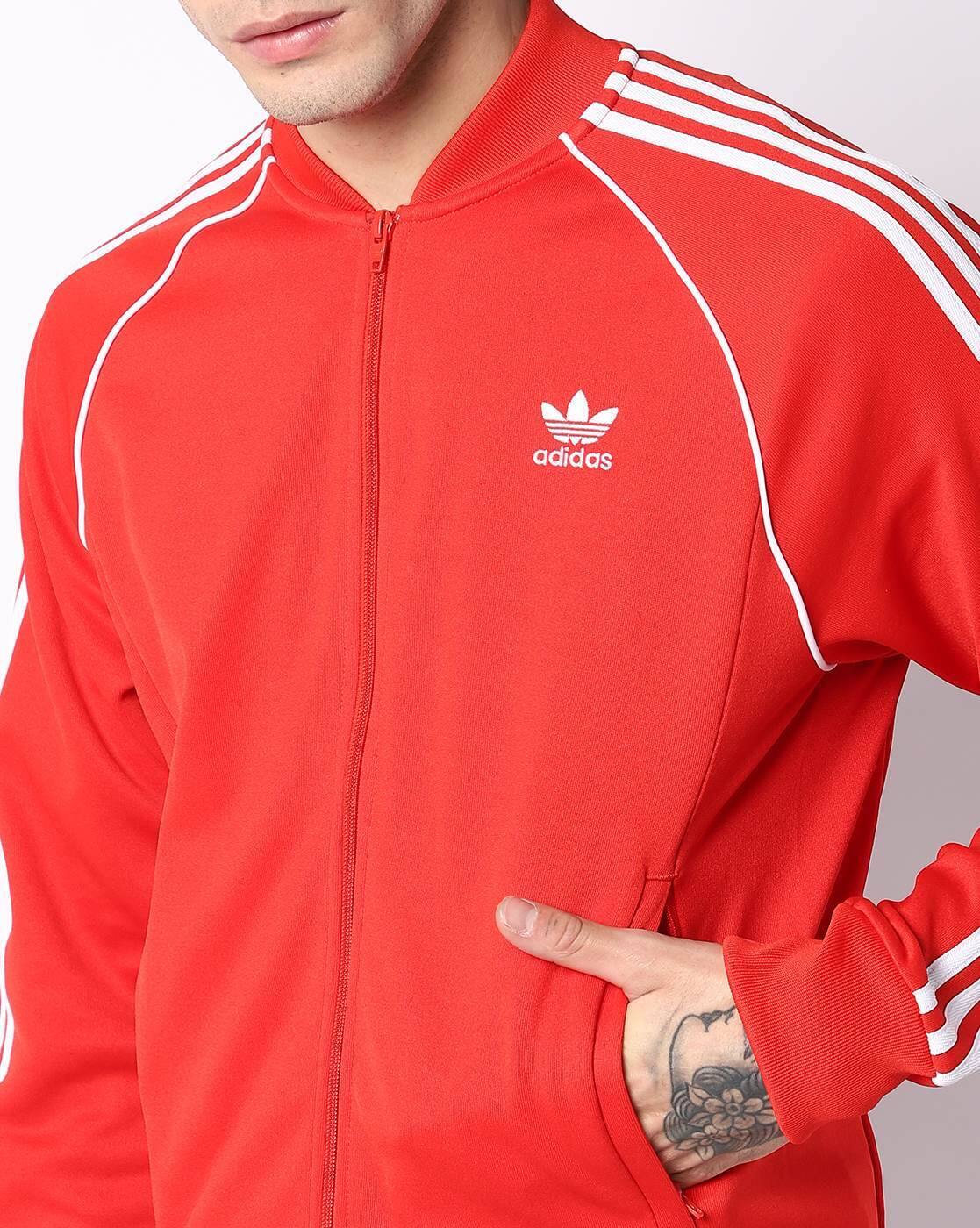 adidas jacket mens red