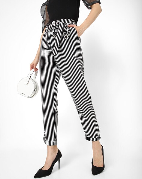 Paperbag store trousers striped