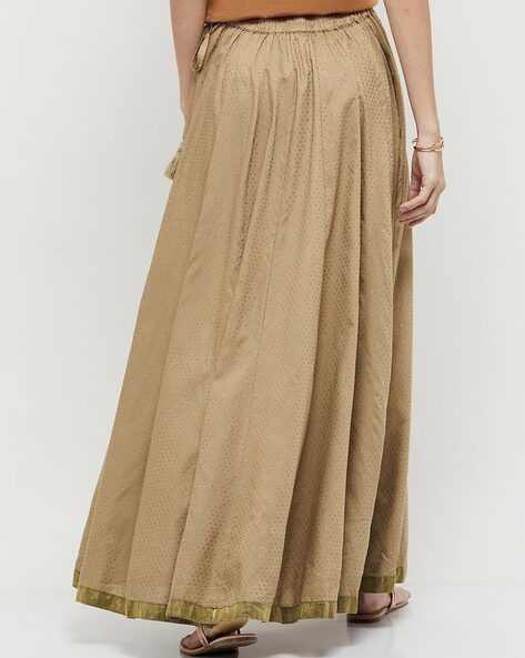 Beige long 2025 skirt online