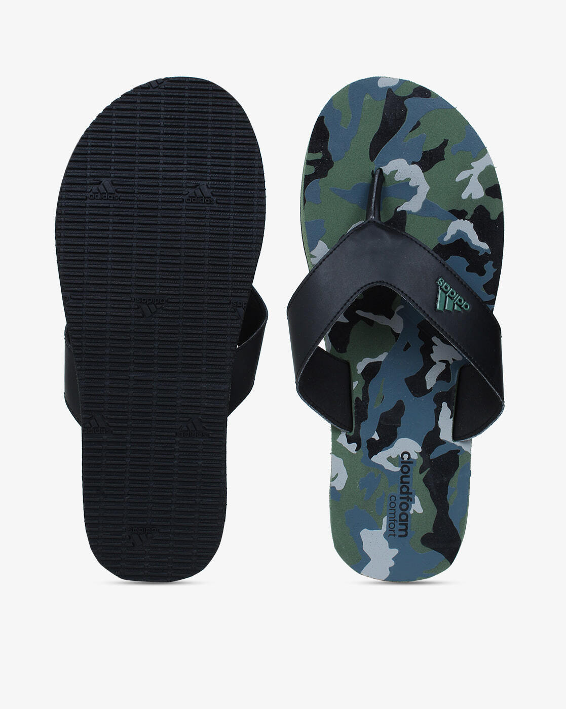 Adidas cloudfoam slippers discount groen