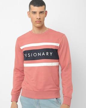 slim fit crew neck sweatshirts