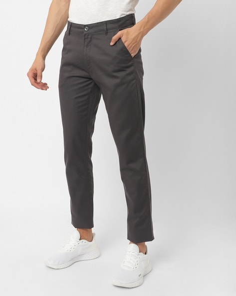 Buy Light Grey Trousers & Pants for Men by BENE KLEED Online | Ajio.com