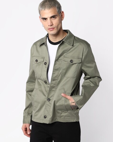 Mens sale khaki shacket