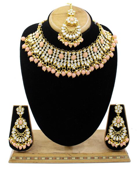 Red Brass Long Bridal Jewellery Set at Rs 1590/set in Mumbai | ID:  27422582412-seedfund.vn