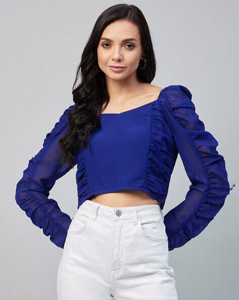 Buy Blue Tops for Women by CARLTON 