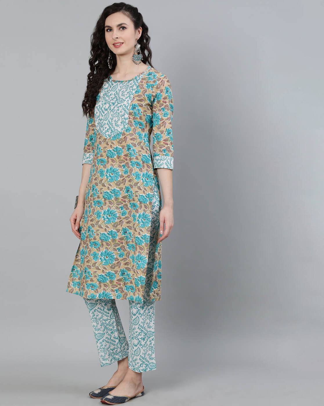 Buy Beige Kurta Suit Sets for Women by 