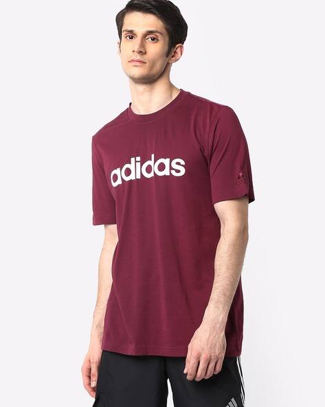 Buy Burgundy Tshirts for Men by ADIDAS 