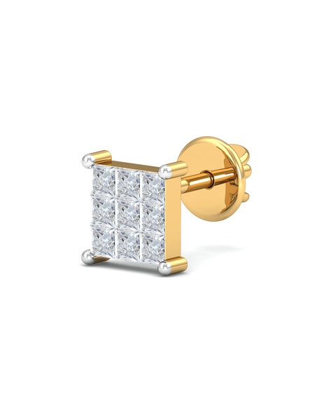 22k Plain Gold Earring JGS-2207-06611 – Jewelegance