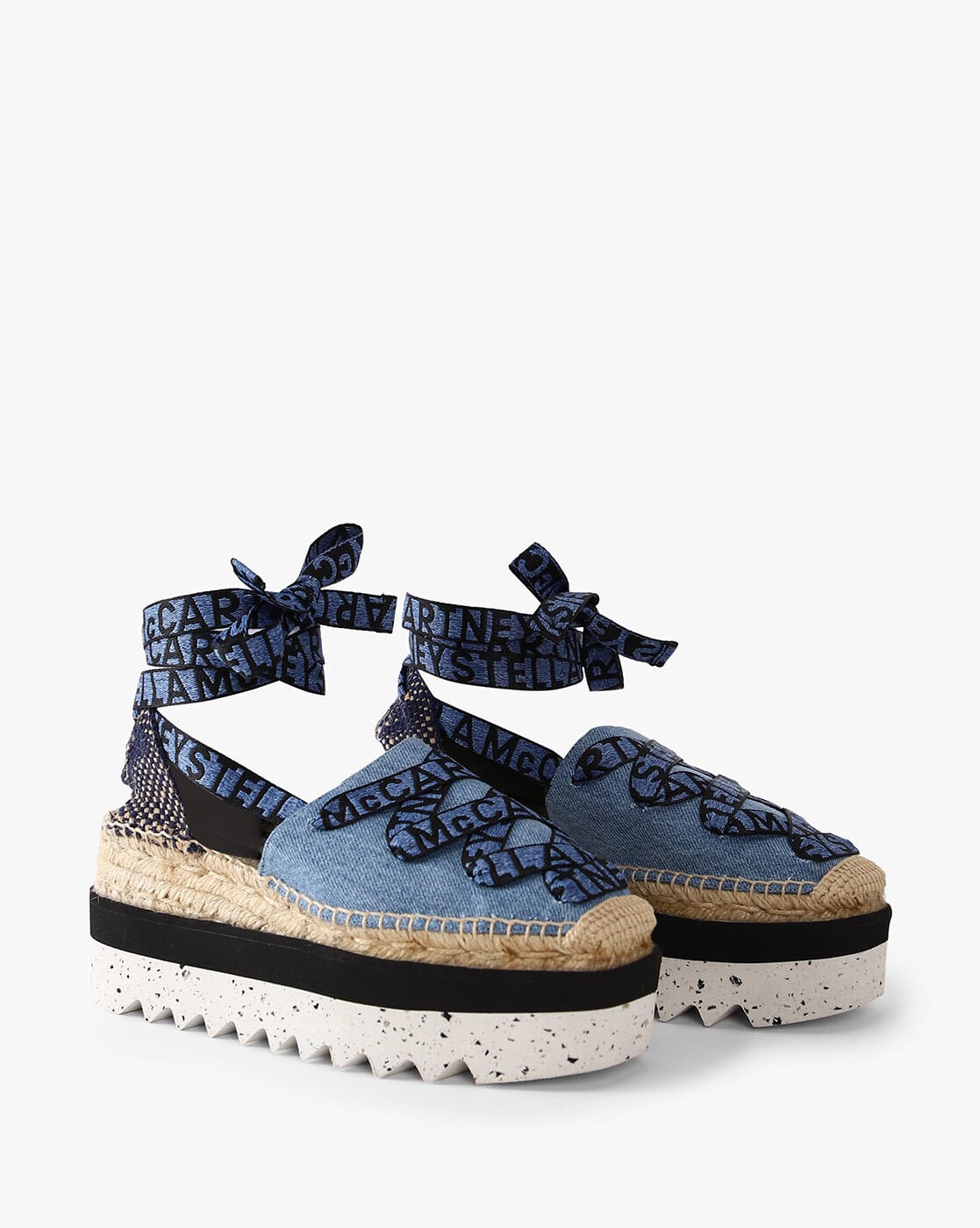 Buy Stella Mccartney Gaia Denim Platform Espadrilles | Denim Color Women |  AJIO LUXE
