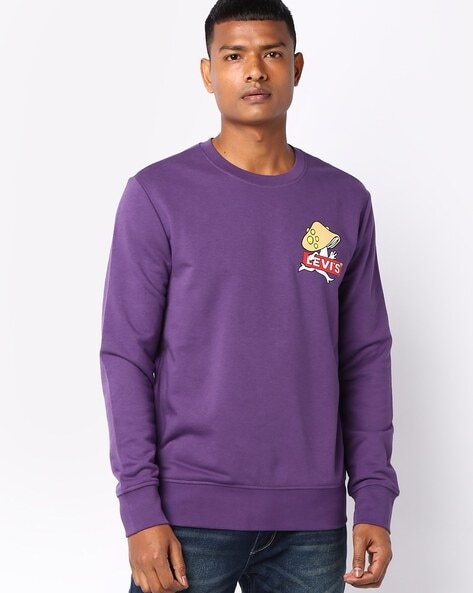 Levi's purple sweatshirt hot sale