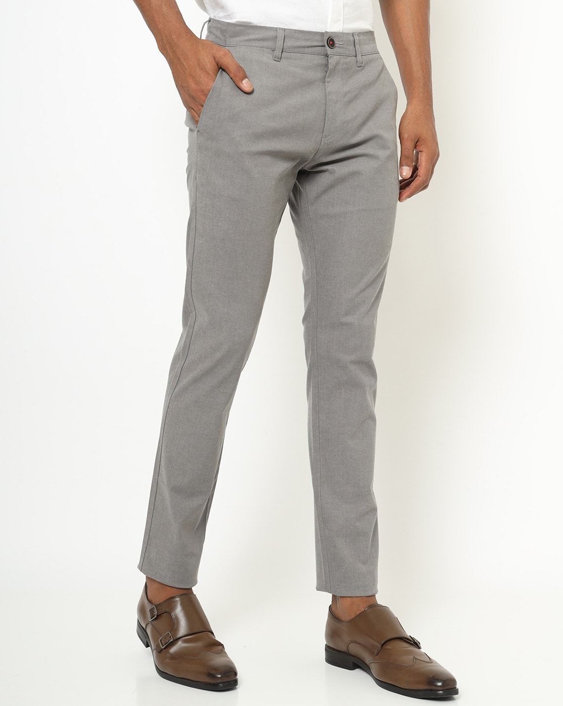 Textured Chinos with Insert Pockets