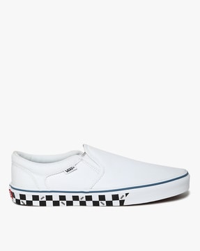 Shop Vans Classic Slip On Sneaker Womens Checkerboard White | Stu