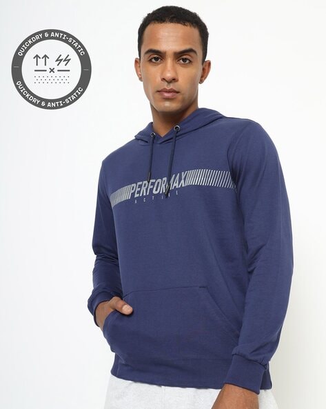 Buy Navy Blue Sweatshirt Hoodies for Men by PERFORMAX Online Ajio