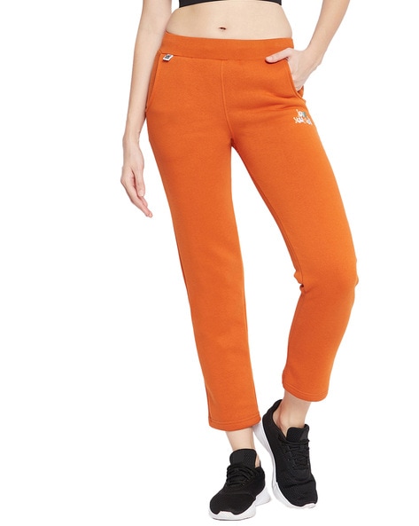Buy Orange Track Pants for Women by URKNIT Online