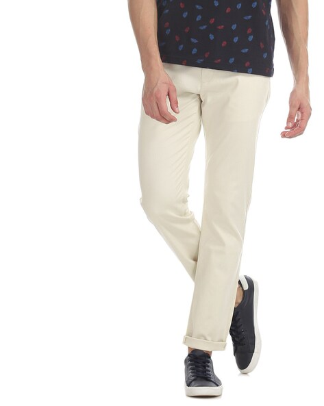 Buy RUF & TUF Men's Slim Pants (RTTR1012_Beige_42) at Amazon.in