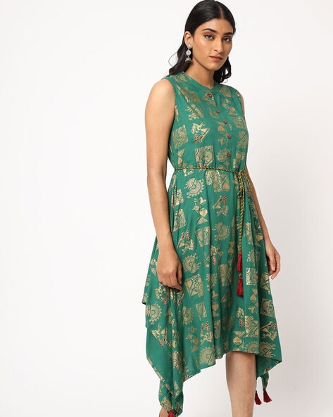 Green handkerchief outlet dress